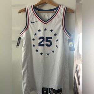 Nike Ben Simmons Philadelphia 76ers White Swingman Earned Edition Jersey